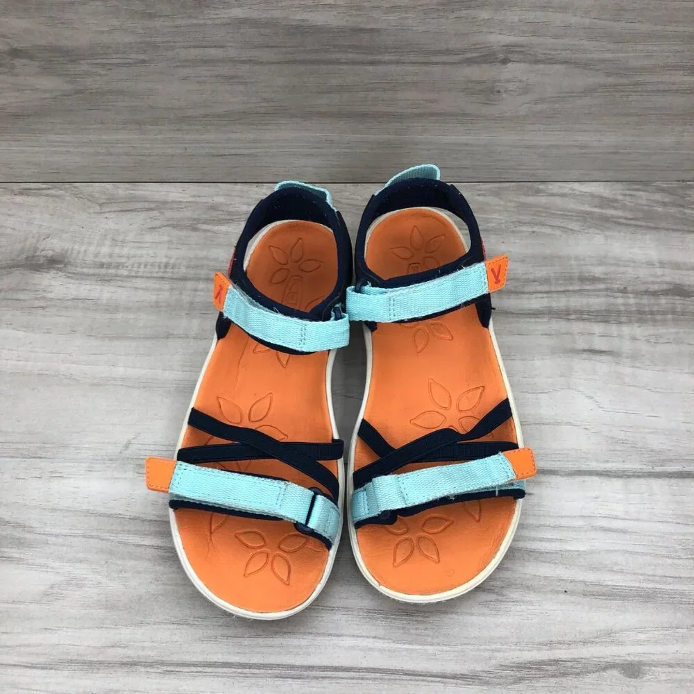 Keen Sandals Kids 2 Blue Strappy Hook and Loop Youth Shoes